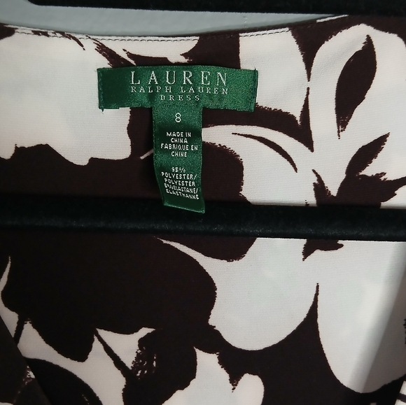 Lauren‎ Ralph Lauren Elegant Black and White Floral Dress - Picture 5 of 16